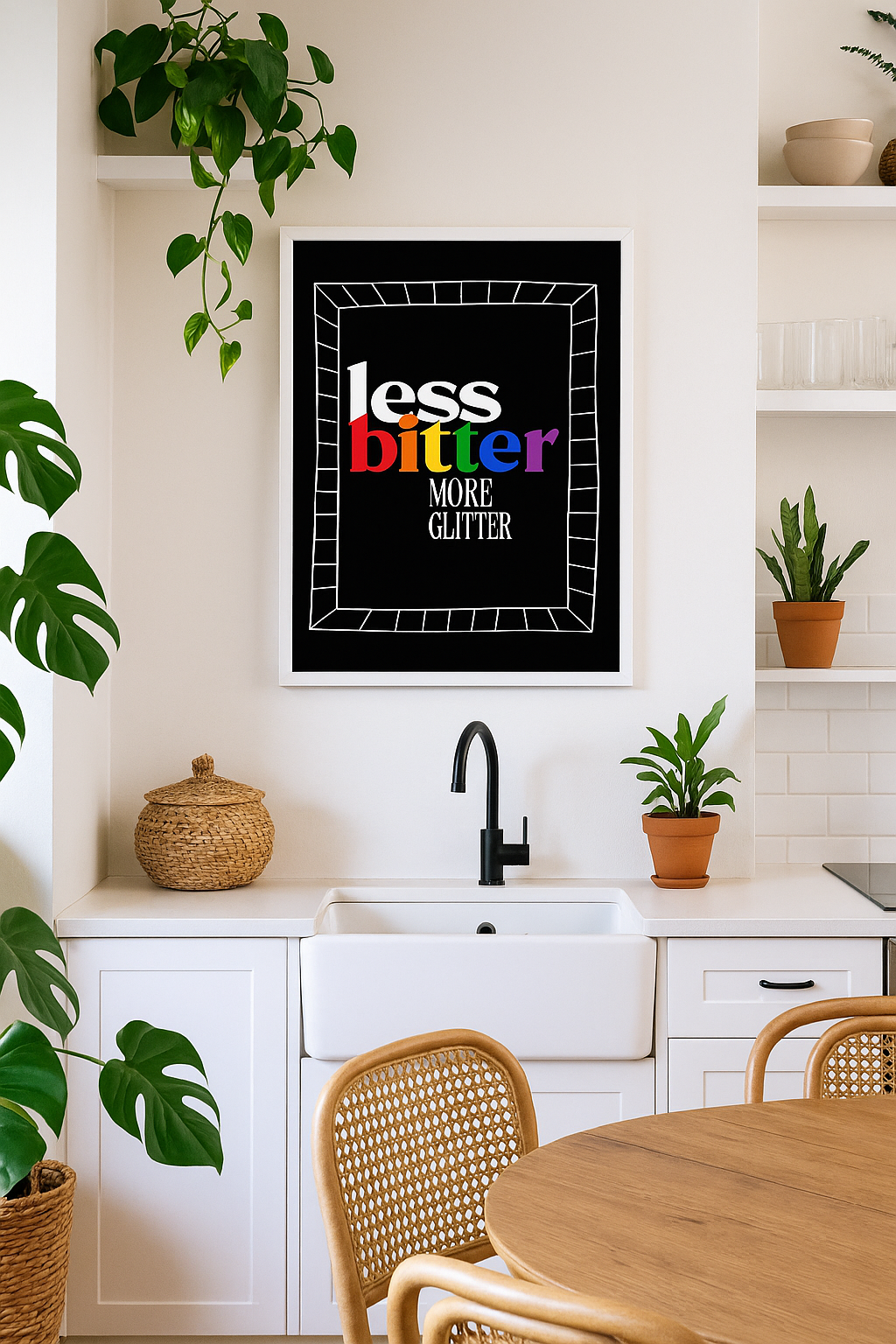 Less Bitter More Glitter I Pride I Wall print