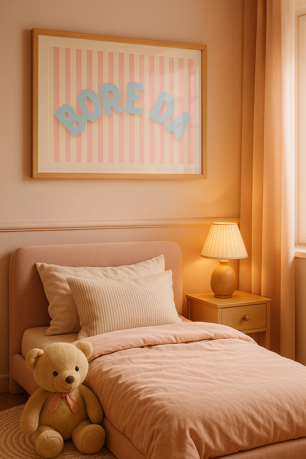 Bore Da I Pink & Blue I Wall Print