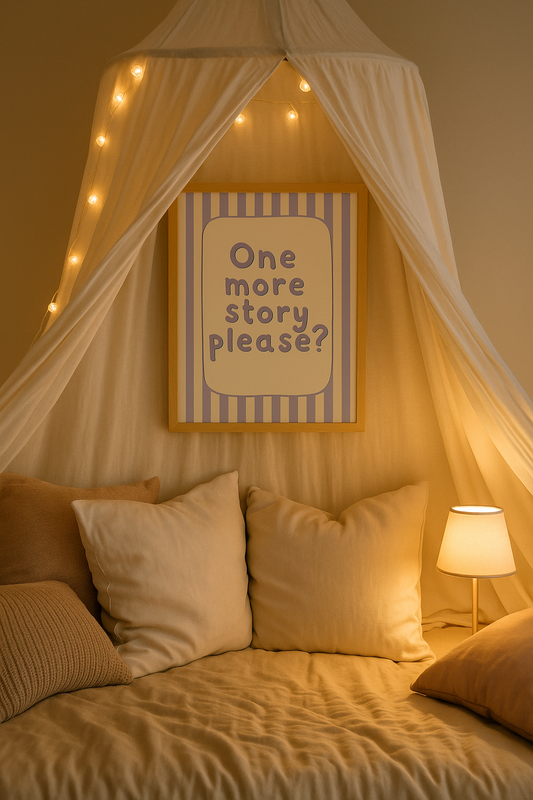 One More Story | Lilac & Cream | Wall Print