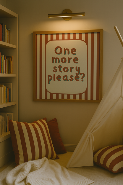 One more story I Red & Cream I Wall print