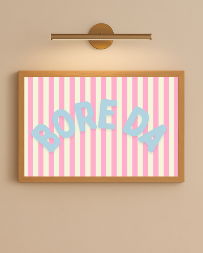 Bore Da I Pink & Blue I Wall Print
