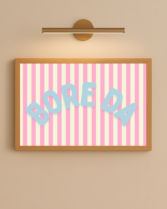 Bore Da I Pink & Blue I Wall Print
