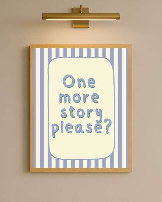 One More Story | Lilac & Cream | Wall Print